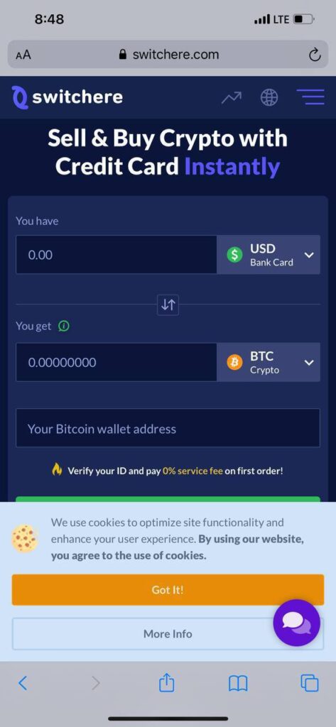 cc to btc
