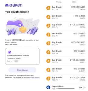 latest cc to btc method using Kraken