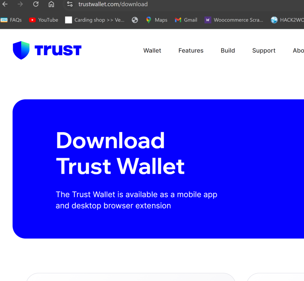 TRUST WALLET CARDING METHOD